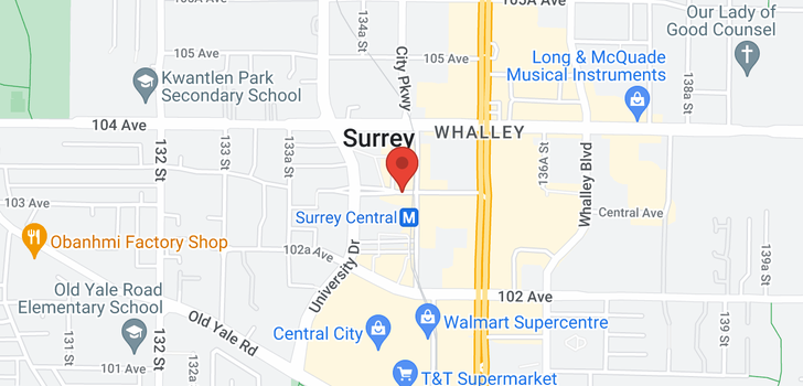 map of 908 13438 CENTRAL AVENUE
